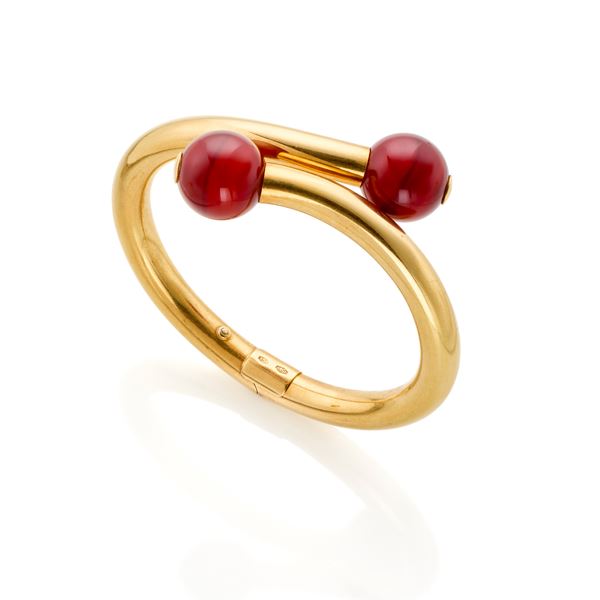 Bangle Weingrill in oro e corniola