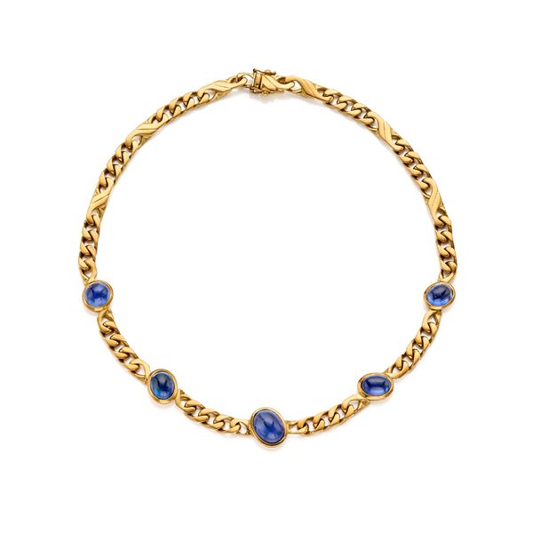 Collier in oro con zaffiri  