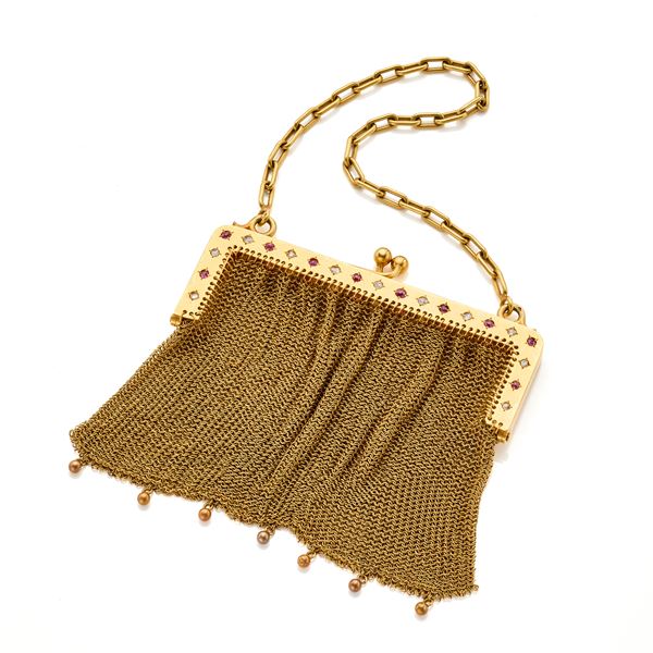 Gold evening bag