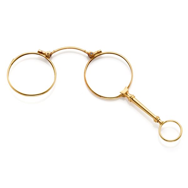 Lorgnette in oro  - Asta GIOIELLI, OROLOGI E LUXURY GOODS - Faraone Casa d'Aste