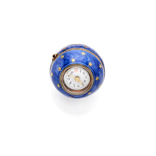 Orologio in argento e smalti