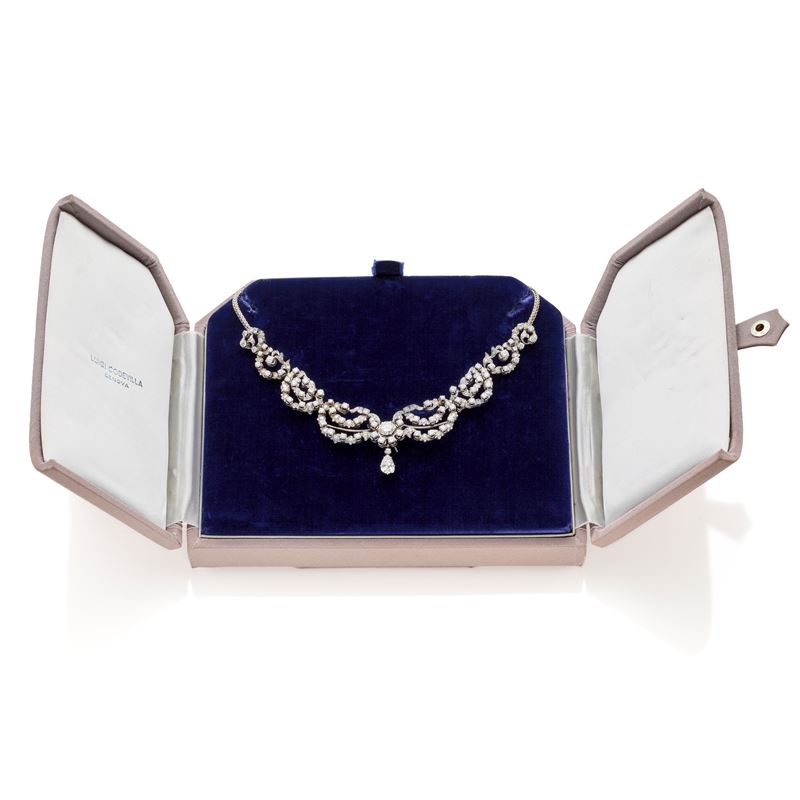 Collier trasformabile in oro e diamanti