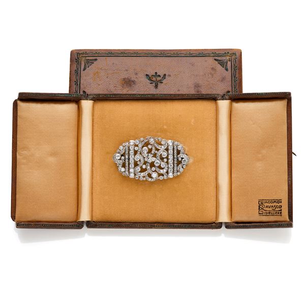Platinum and diamond brooch/pendant   - Auction GIOIELLI OROLOGI E LUXURY GOODS - Faraone Casa d'Aste