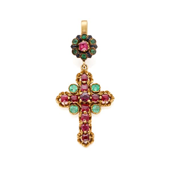 Gold cross pendant