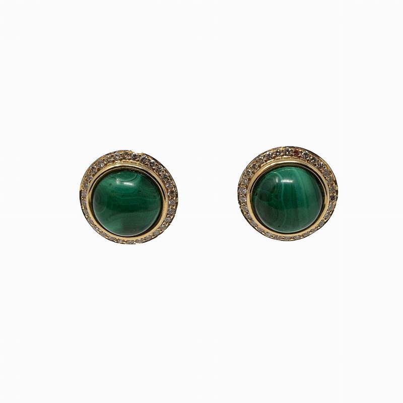 Orecchini in Malachite