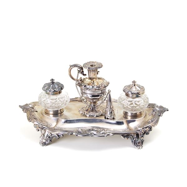 Silver desk set