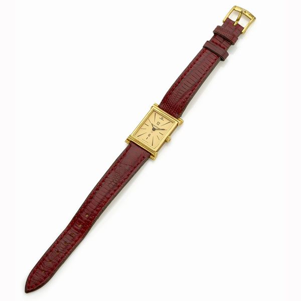 Jaeger LeCoultre - Jaeger Le Coultre in oro giallo, cinturino in pelle e scatola originale