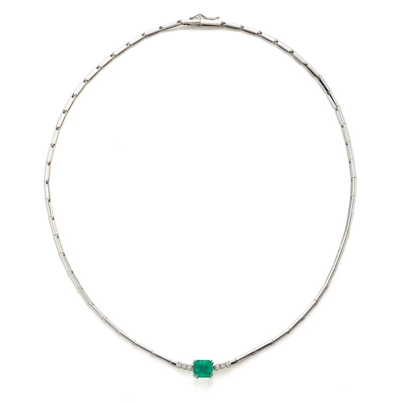 Collier in Oro con Smeraldo
