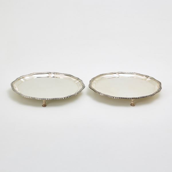 Petochi silver pair of trays