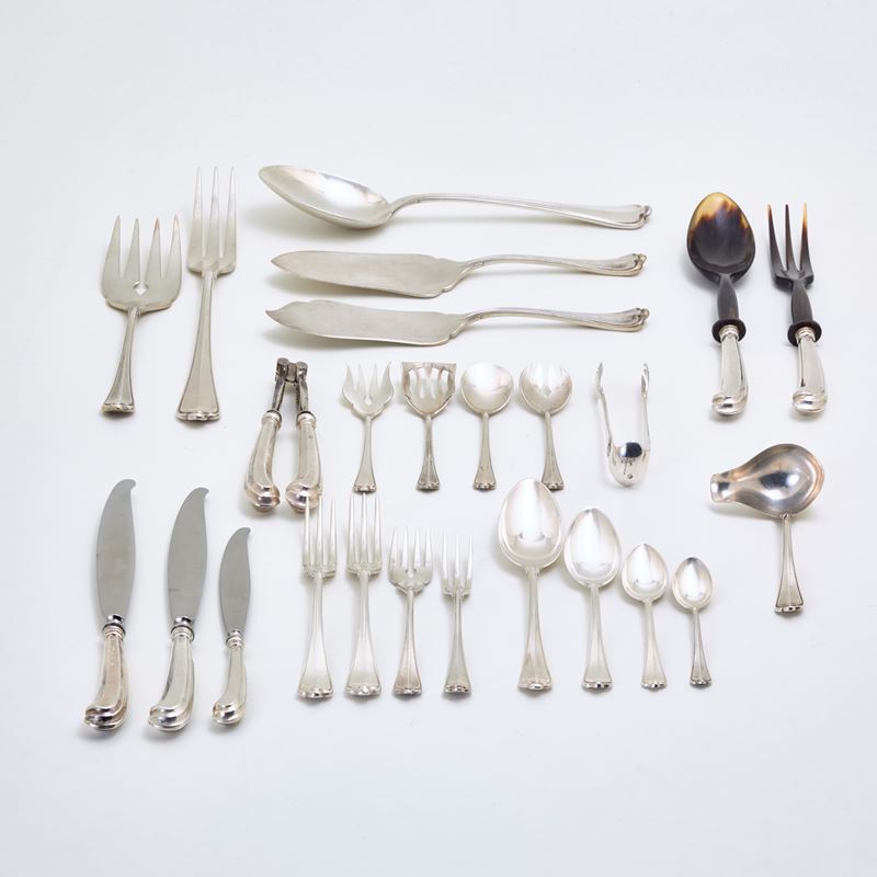 Servizio di posate in argento firmato Calderoni