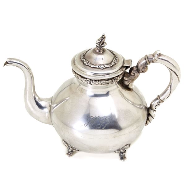 Silver teapot