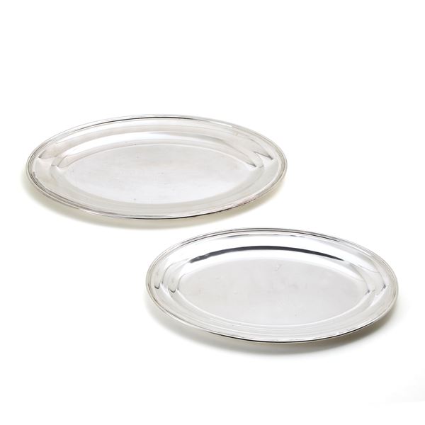 Two trays signed Codevilla