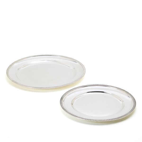 Two silver trays