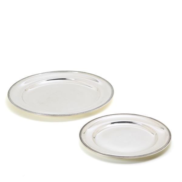 Two silver trays