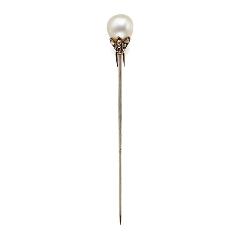 Spillone con Perla Naturale