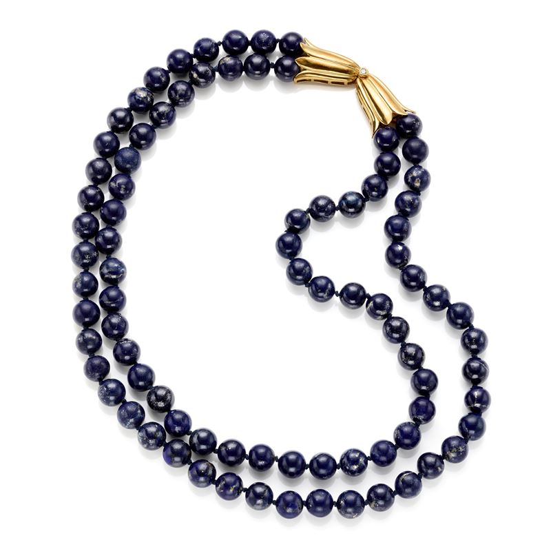 Collana in oro e lapis