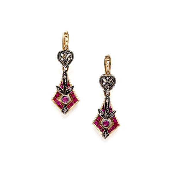 Orecchini in oro e argento