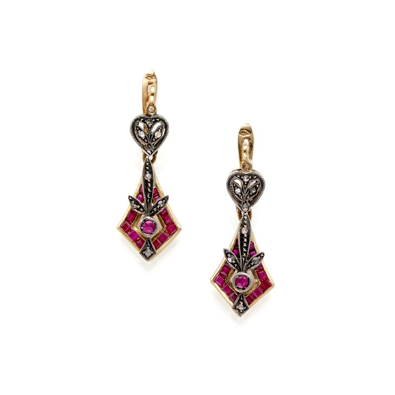 Orecchini in oro e argento