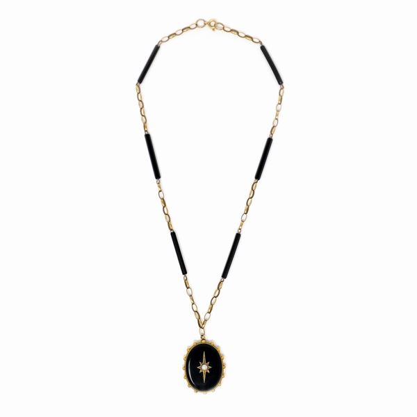 Collana in oro 9kt pendente 18kt