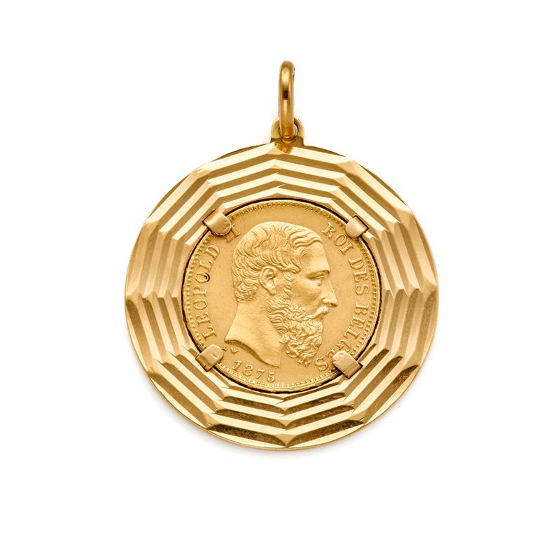 Pendente in oro con marengo