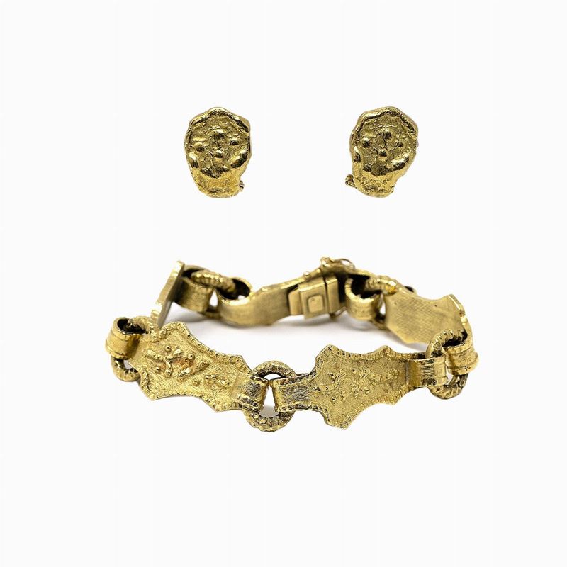 Bracciale e Orecchini Sforza Oro 750