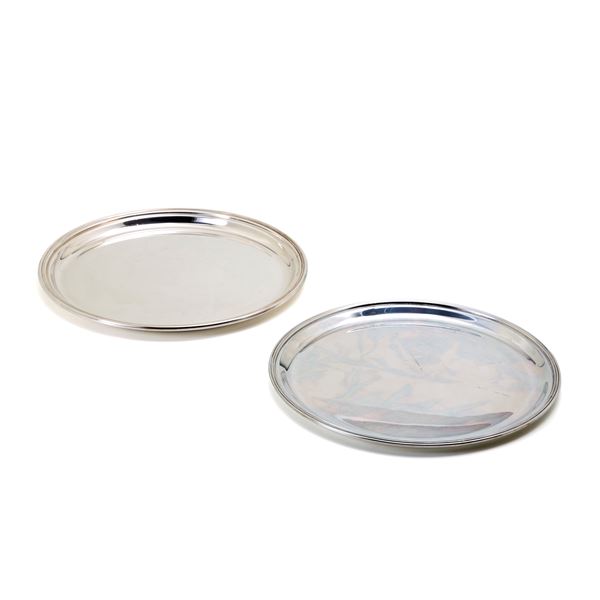 Two silver trays