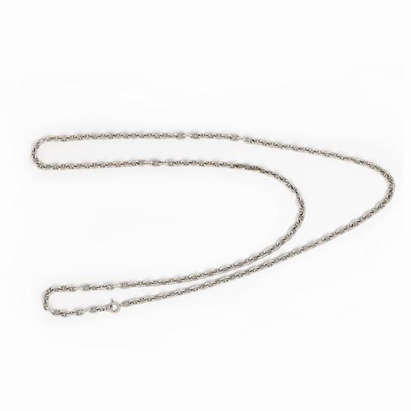 Collana lunga in oro bianco   - Asta Asta a tempo - Faraone Casa d'Aste