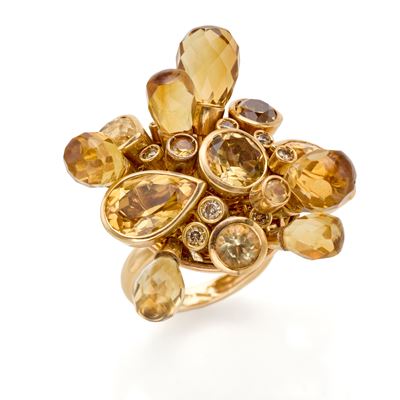 Anello in Oro con Quarzi