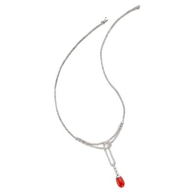 Collana in Oro, Diamanti e Corallo