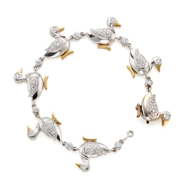 Bracciale in oro e diamanti