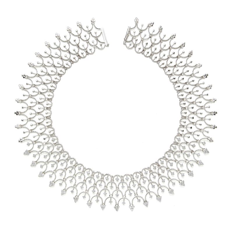 Collier in Oro Bianco e Diamanti
