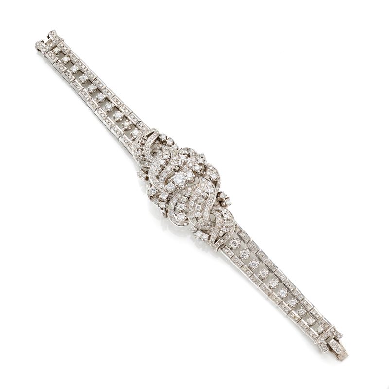 Bracciale in Oro Bianco con Diamanti