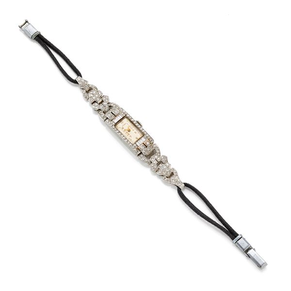 Cyma platinum watch with diamonds  - Auction GIOIELLI, OROLOGI E LUXURY GOODS - Faraone Casa d'Aste