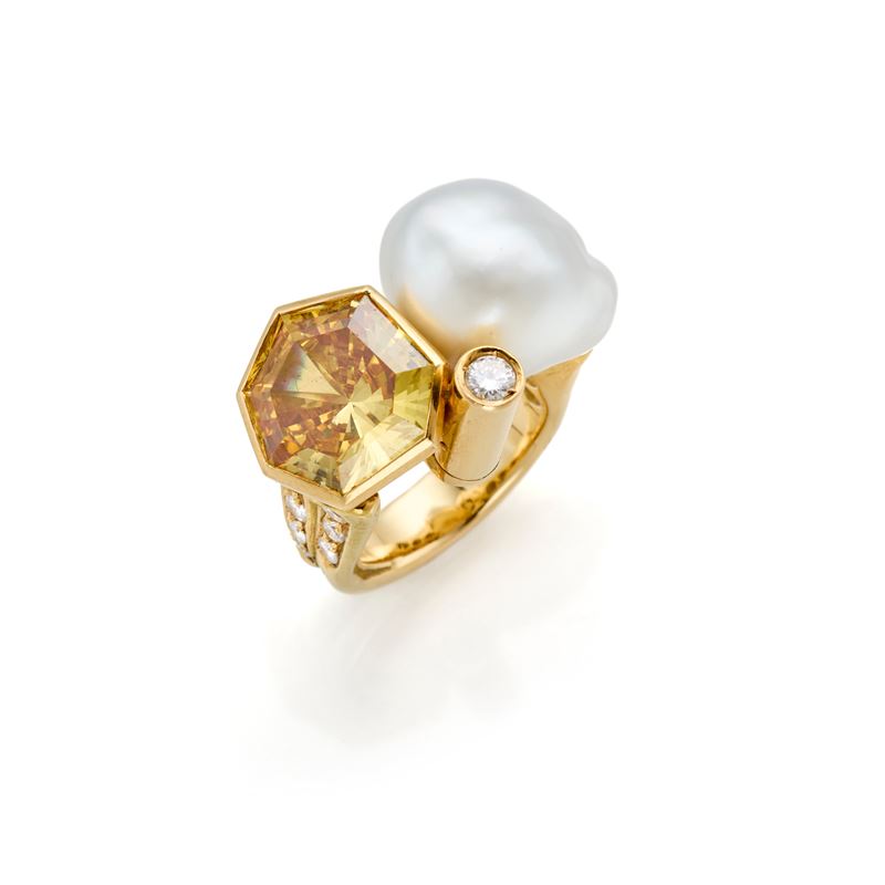 Anello Misani in Oro con Perla