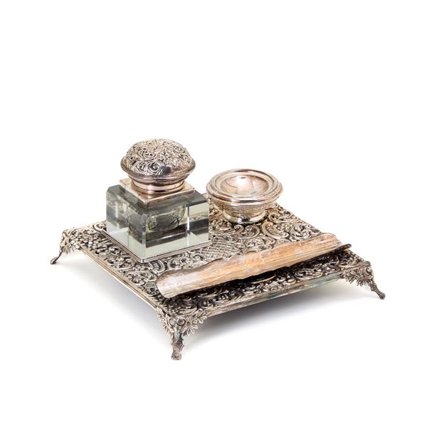 Calamaio in argento  - Asta GIOIELLI, OROLOGI E LUXURY GOODS - Faraone Casa d'Aste