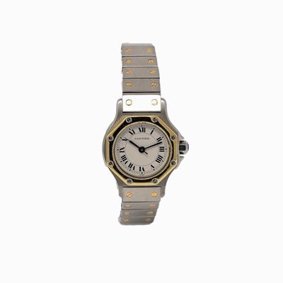 Cartier Santos Ronde Automatico in Acciaio e Oro