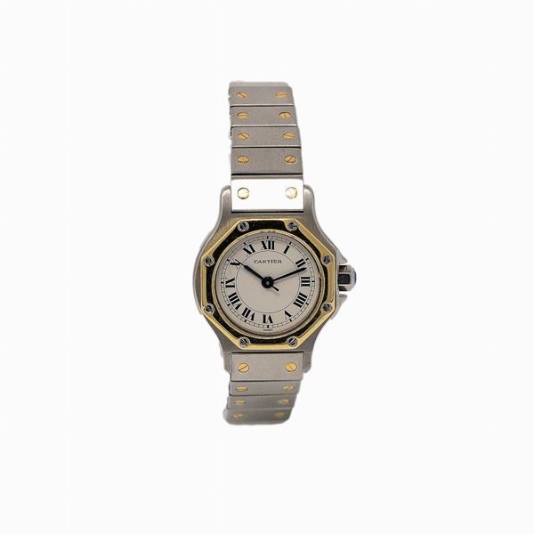 Cartier - Cartier Santos Ronde automatico in acciaio e oro
