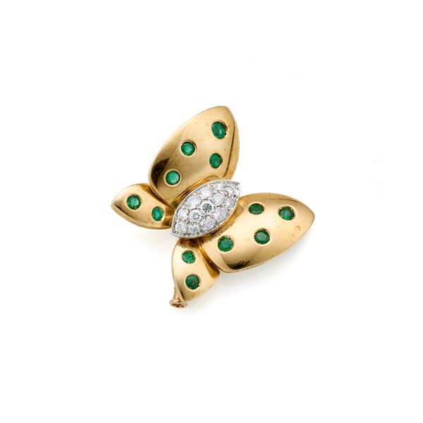 Spilla in oro e diamanti