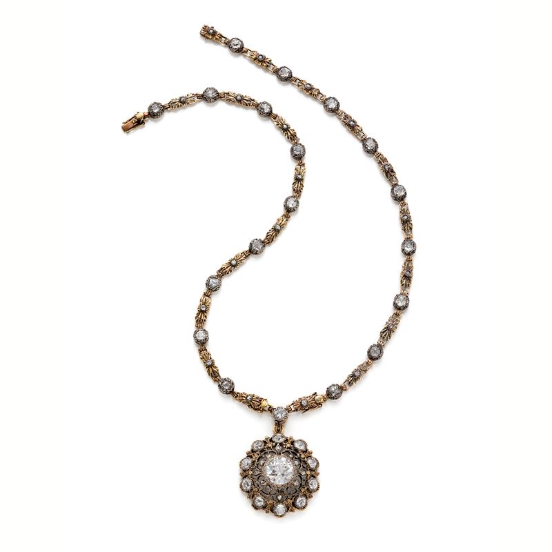 Collier Mario Buccellati in Oro, Argento e Diamanti