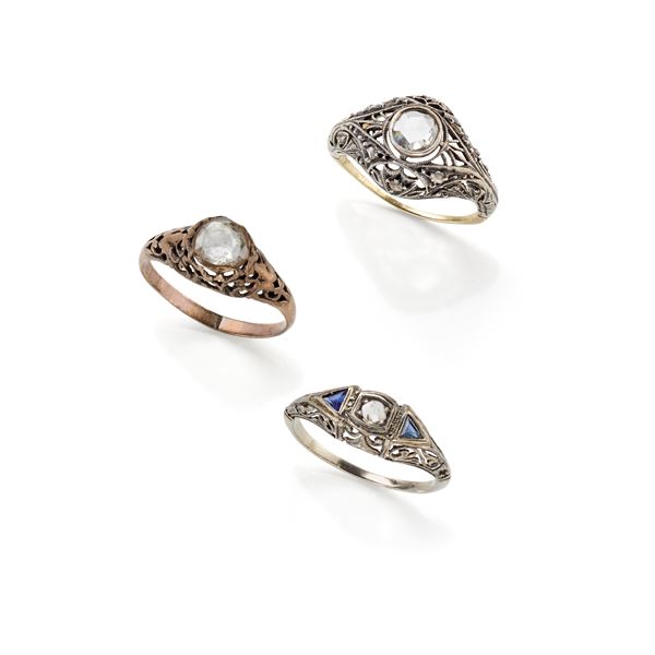 Three diamond rings