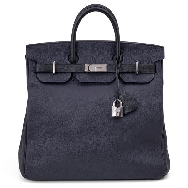 Hermès Haut à Courroies 40 Bleu Nuit-Noir