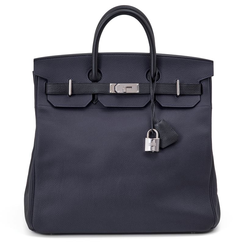 Hermès Haut à Courroies 40 Bleu Nuit-Noir