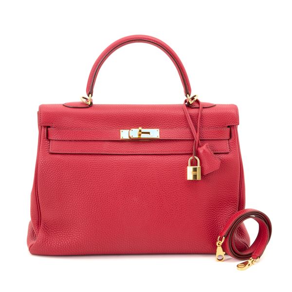 Hermès Kelly II 35 Retourné Rouge Garance
