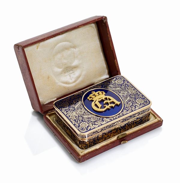 Tabacchiera in oro e smalti Casa Savoia  - Auction Gioielli e Orologi del XX Secolo - Faraone Casa d'Aste