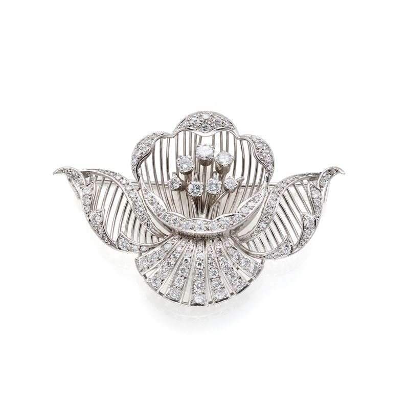 Spilla in Platino con Diamanti