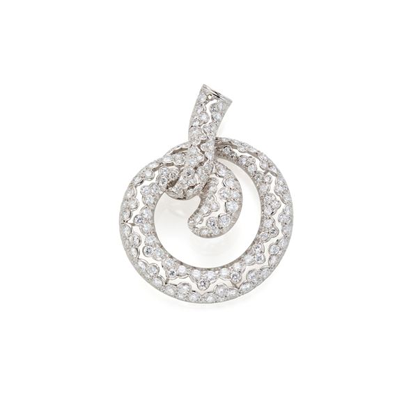 Gold and diamond pendant