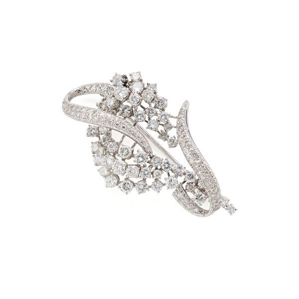 Gold and diamond brooch  - Auction GIOIELLI, OROLOGI E LUXURY GOODS - Faraone Casa d'Aste