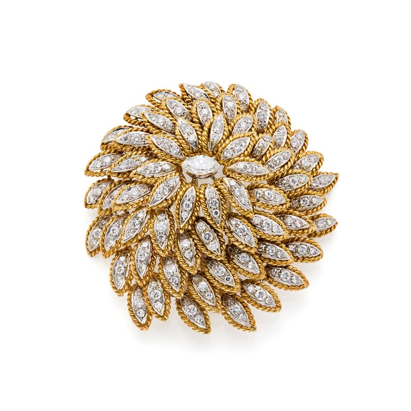 Spilla in Oro e Diamanti