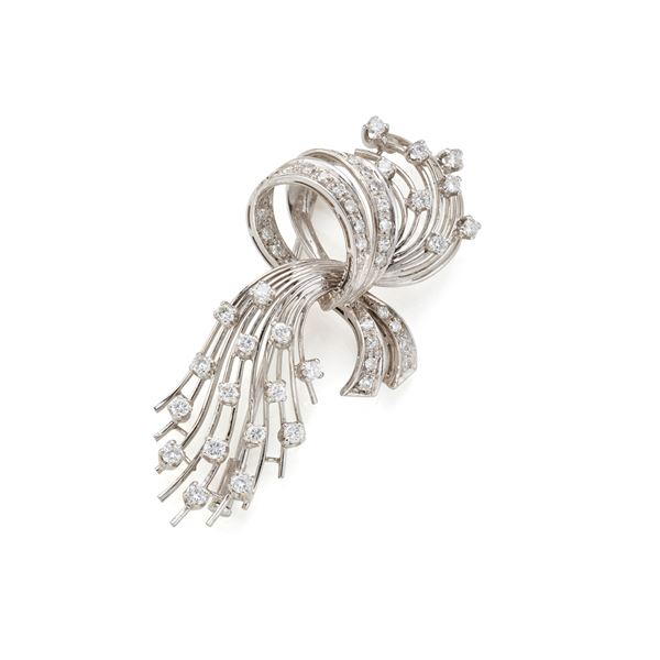 Spilla in oro e diamanti  - Asta GIOIELLI, OROLOGI E LUXURY GOODS - Faraone Casa d'Aste