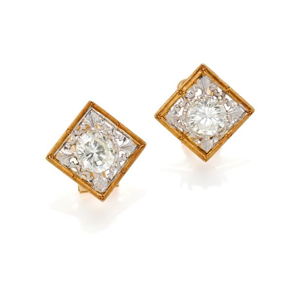 Orecchini Minotto in oro con diamanti